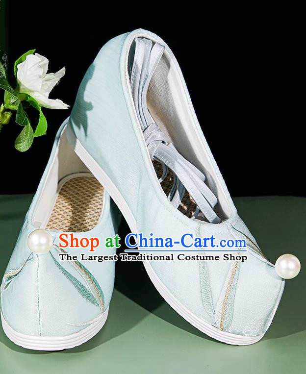 Hanfu Shoes Women Ancient Style Cloth Shoes Soft Sole Ancient Costume Shoes With Cheongsam