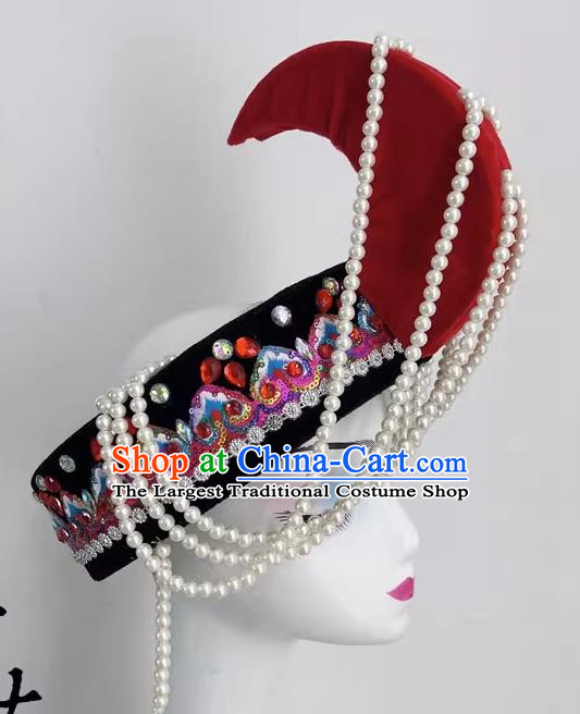 Ethnic Dance Headdress Yi Nationality Performance She Nationality Taoli Cup March Spring Headdress Hair Accessories