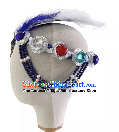 Mongolian Dance Headdress Silent Grassland Folk Dance Headdress Solo Dance Headdress Taoli Cup Dance Headdress