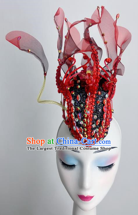 Art Test Dance Repertoire Fire Of The Western Regions Dance Headdress National Dance Solo Performance Performance Hair Accessories