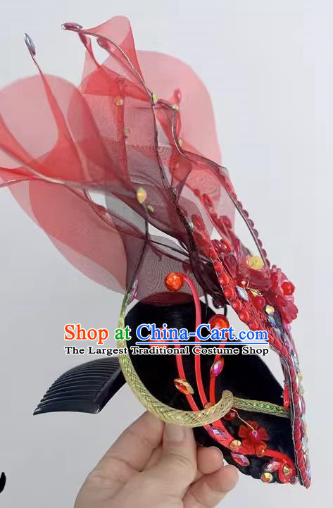 Art Test Dance Repertoire Fire Of The Western Regions Dance Headdress National Dance Solo Performance Performance Hair Accessories