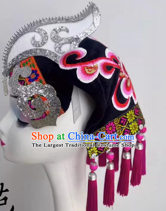 Ethnic Dance Bouyei Miao Tujia Big Flower Embroidery Headdress Headdress Performance Headdress For Art Examination