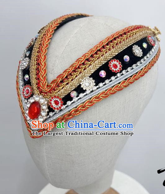 Mongolian Ethnic Dance Performance Headdress Pure Handmade Custom Art Test Performance Dance Supplies