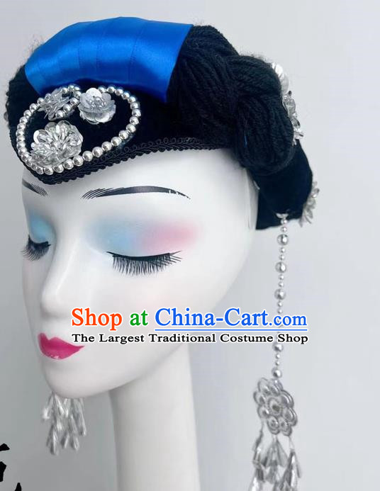 Performance Performance Headdress Yi Nationality Yao Nationality Yi Nationality Tujia Zhuang Nationality Yunshui Yiren Dance Headdress Silver Product Ethnic Style