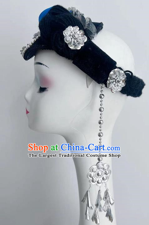 Performance Performance Headdress Yi Nationality Yao Nationality Yi Nationality Tujia Zhuang Nationality Yunshui Yiren Dance Headdress Silver Product Ethnic Style