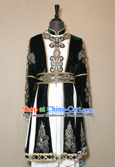 Xinjiang Dance Costume Male Adult Ethnic Minority Dance Costume Uyghur Kazakh Tajik Costume