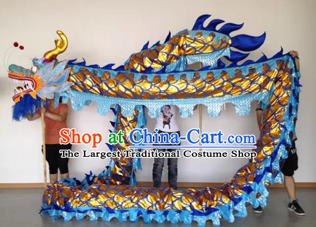 Professional Blue Dancing Dragon Lantern Festival Celebration Dragon Parade Costumes Complete Set
