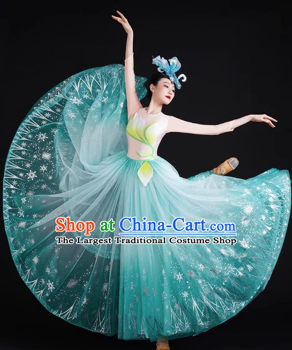 Opening Dance Big Swing Skirt Performance Costume Female Large Stage Singing Dancer Long Skirt Modern Dance Costume Dress