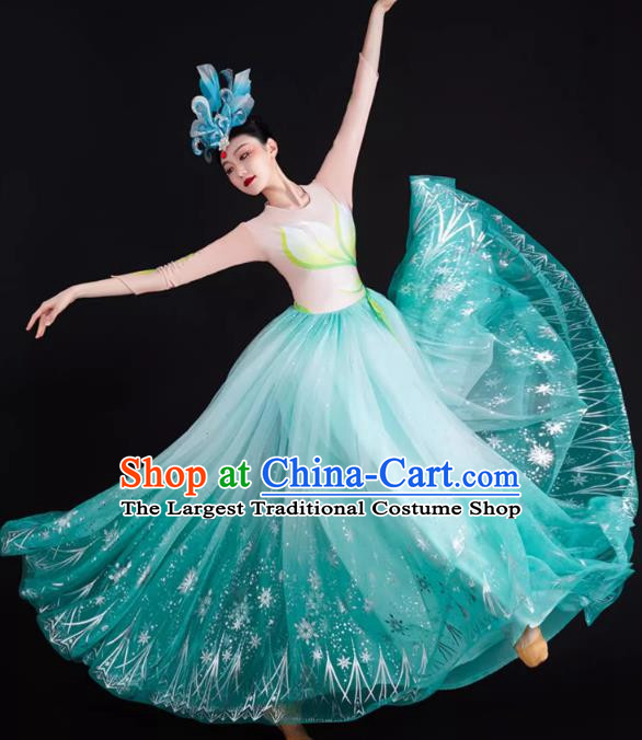 Opening Dance Big Swing Skirt Performance Costume Female Large Stage Singing Dancer Long Skirt Modern Dance Costume Dress