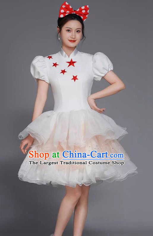 Modern Dance Costume Female Fashion Opening Dance Choir Dance Dress Square Dance Tutu Skirt Adult