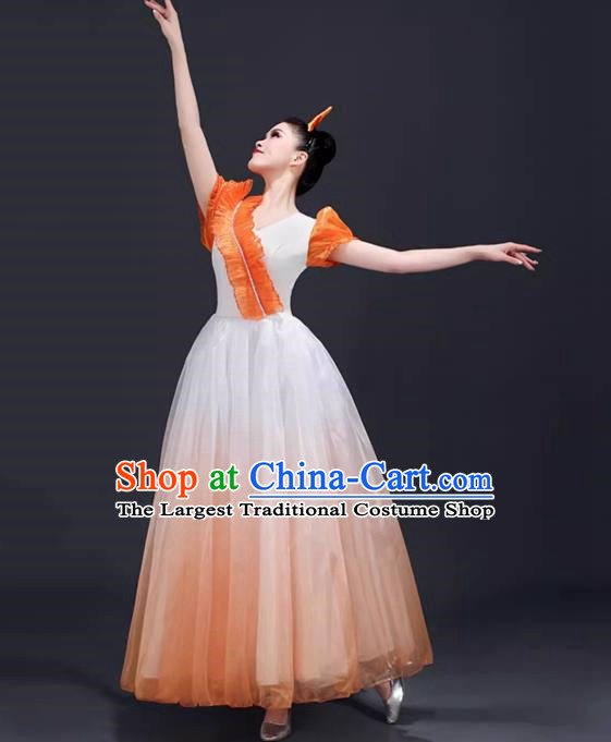 Opening Dance Large Swing Skirt Dance Costume Performance Clothing Chorus Clothing Female Dancer Performance Clothing Modern Stage Dress