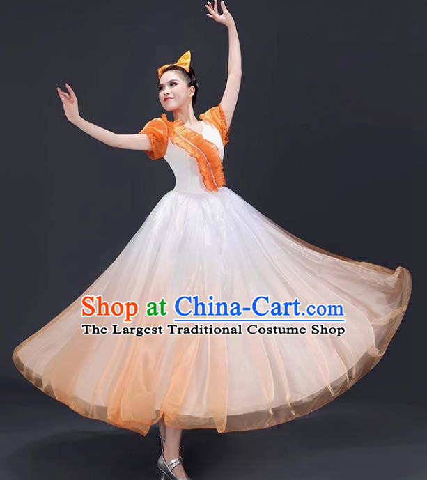 Opening Dance Large Swing Skirt Dance Costume Performance Clothing Chorus Clothing Female Dancer Performance Clothing Modern Stage Dress