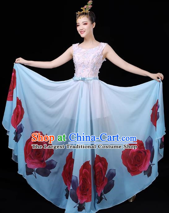 Opening Dance Big Swing Skirt Performance Costume Female Classical Dance Costume Large Stage Modern Chorus