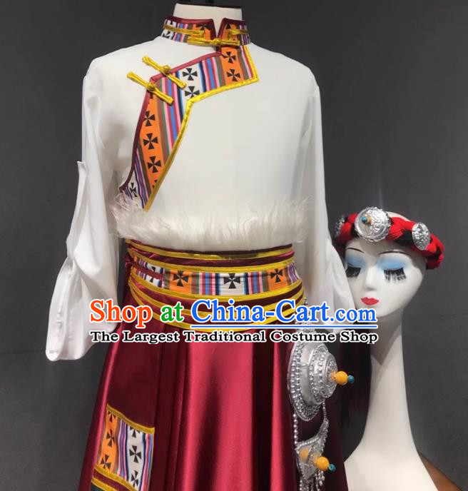 Dance Performance Clothing Men Class Clothing Class Practice Clothing Art Test Performance Clothing Tibetan Robe Ethnic Style