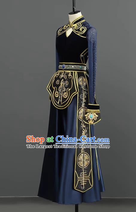 Mongolian Dance Costume Performance Suit Set Women National Costume Art Test Practice Suit Large Swing Skirt