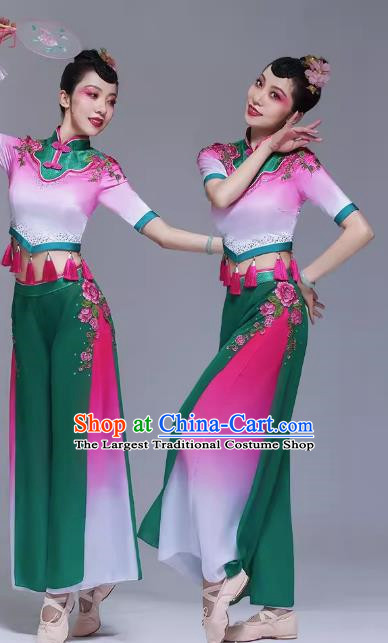 Bamboo Hat Dance Performance Costume Yangko Performance Costume Square Dance Suit Jiaozhou Yangko Dance Costume