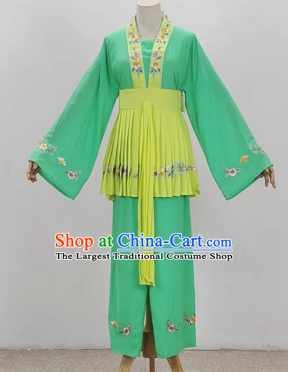 Green Opera Maid Costumes Ancient Costumes Shaoxing Opera Huangmei Opera Performance Costumes Five Girls Birthday Maid Costumes Stage Performance Costumes