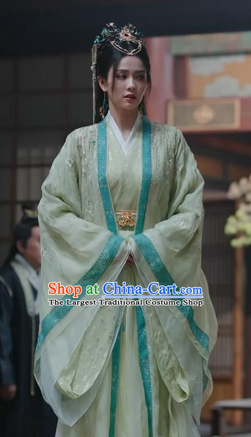 Ye Xiwu Replica Costumes Till The End of The Moon China Xianxia TV Series Ancient Princess Green Dress Clothing