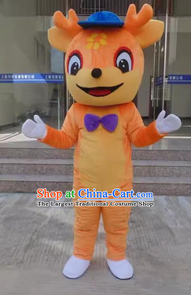 Customized Animal Mascot Deer Puppet Costume Stage Costume Camouflage Deer Puppet Costume Promoter Wears Small Yellow Deer Puppet Costume