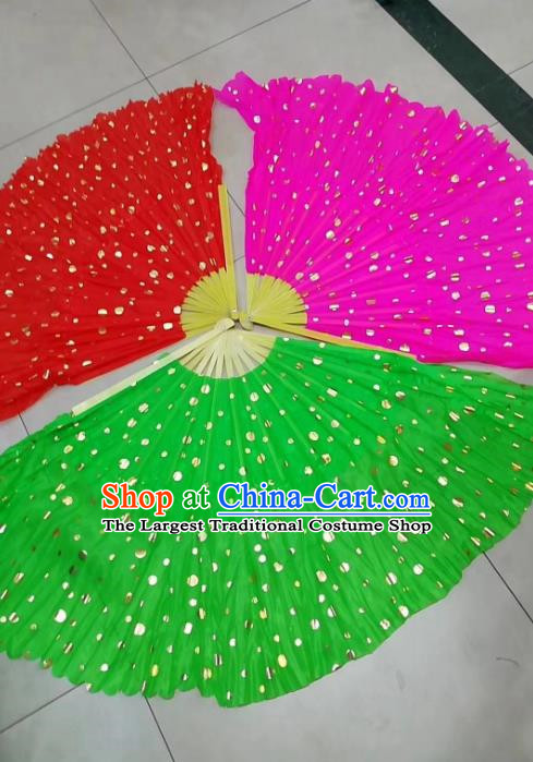 Northeast Twisted Yangko Square Fan Dance Fan Large Sequin Extended New Dance Fan Performance Fan Dance Fan