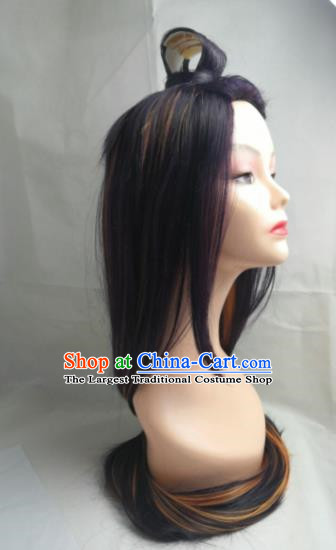 League of Legends Divine Phoenix Walker Seraphine Cos Wig Dark Purple Bleached And Dyed