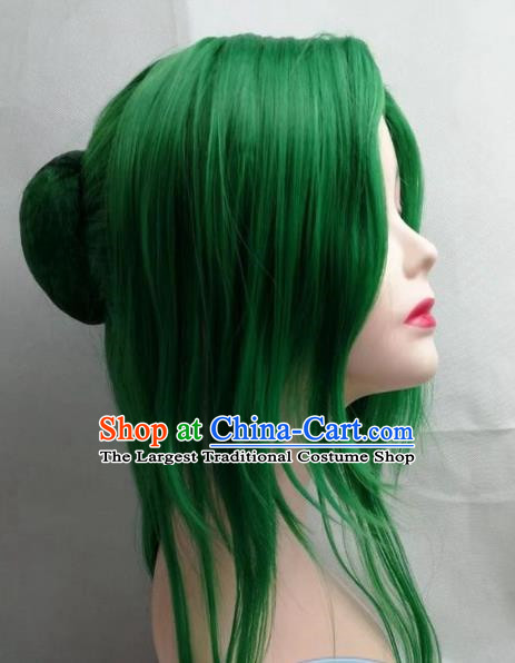 Fire Emblem COS Dawn Goddess Irenecia Green Cosplay Wig