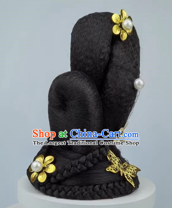 Ancient Costume Dunhuang Headdress Feitian Dance Wig Auspicious Goddess Hair Accessories Ethnic Dance Accessories Fantasy Chang'an Hanfu