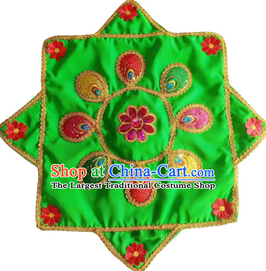 Green Handkerchief Flower Dance Two Person Handkerchief Dance Square Dance Grade Examination Special Northeast Twist Chinese Yangko Octagonal Scarf