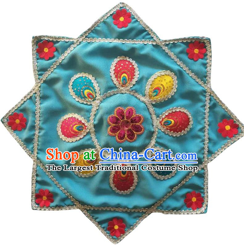 Light Blue Handkerchief Flower Dance Two Person Handkerchief Dance Square Dance Special Northeastern Chinese Yangko Octagonal Scarf For Grade Examination