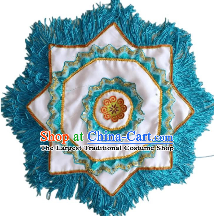 Blue Tassel Handkerchief Flower Dance Two Person Handkerchief Dance Square Dance Special Northeastern Chinese Yangko Octagonal Scarf For Grade Examination