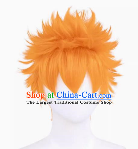 Hinata Shoyang Cos Wig Volleyball Boy Orange Sky High Reversed Karasuno High School Fake Hair