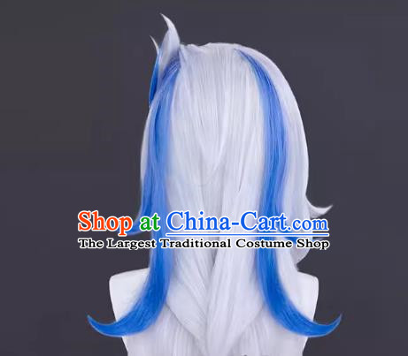 Original Fontaine God Cos Navilet Cosplay Wig With Highlighted Reversed Long Fake Hair