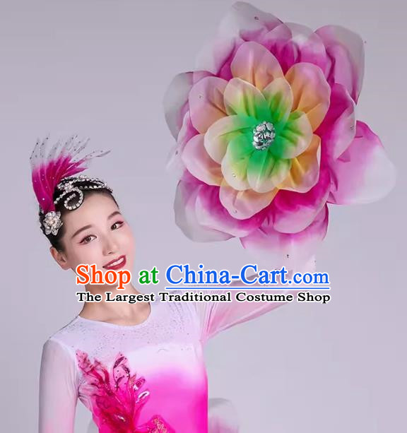 Hand Flower Dance Performance Hand Held Flower Peony Square Dance Opening Dance Wrist Flower Dance Opening Dance Props