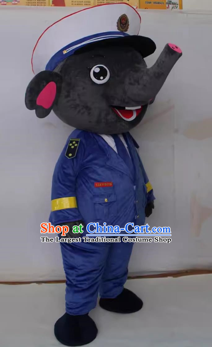 Fire Station Elephant Doll Suit Fire Prevention Propaganda Firefighter Doll Production Large Adult Wearing Police Puppet