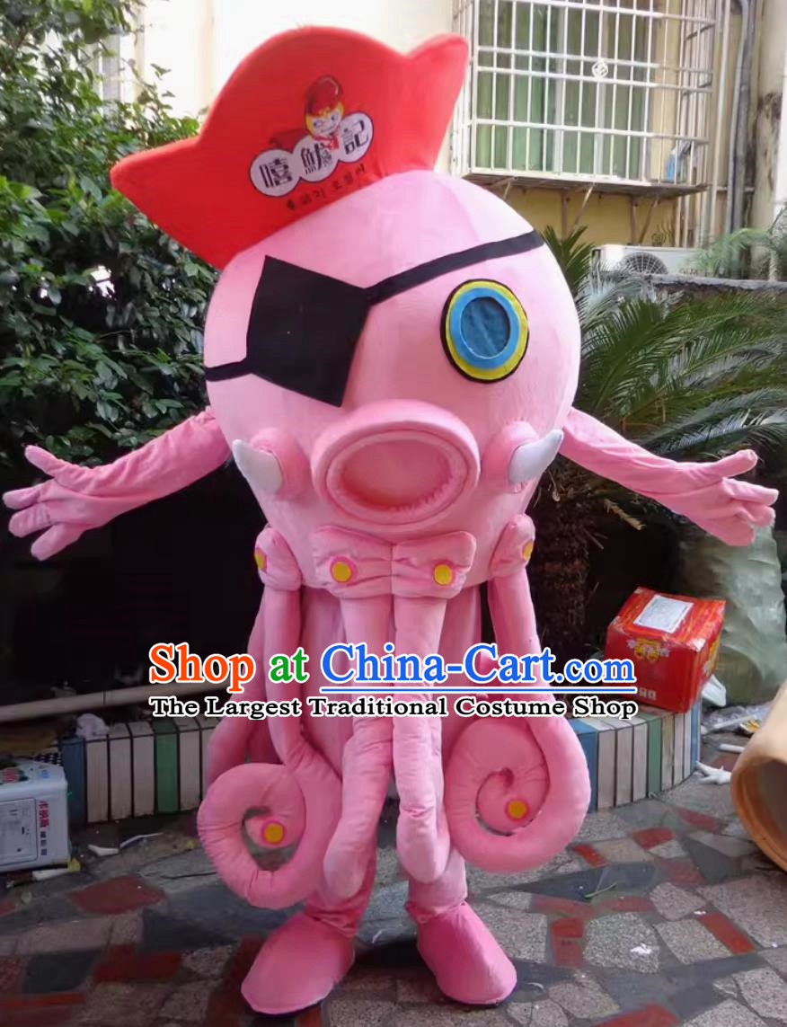 Large Marine Animal Mascot Doll Costume Octopus Octopus Humanoid Doll Clothes Adult Wear Set