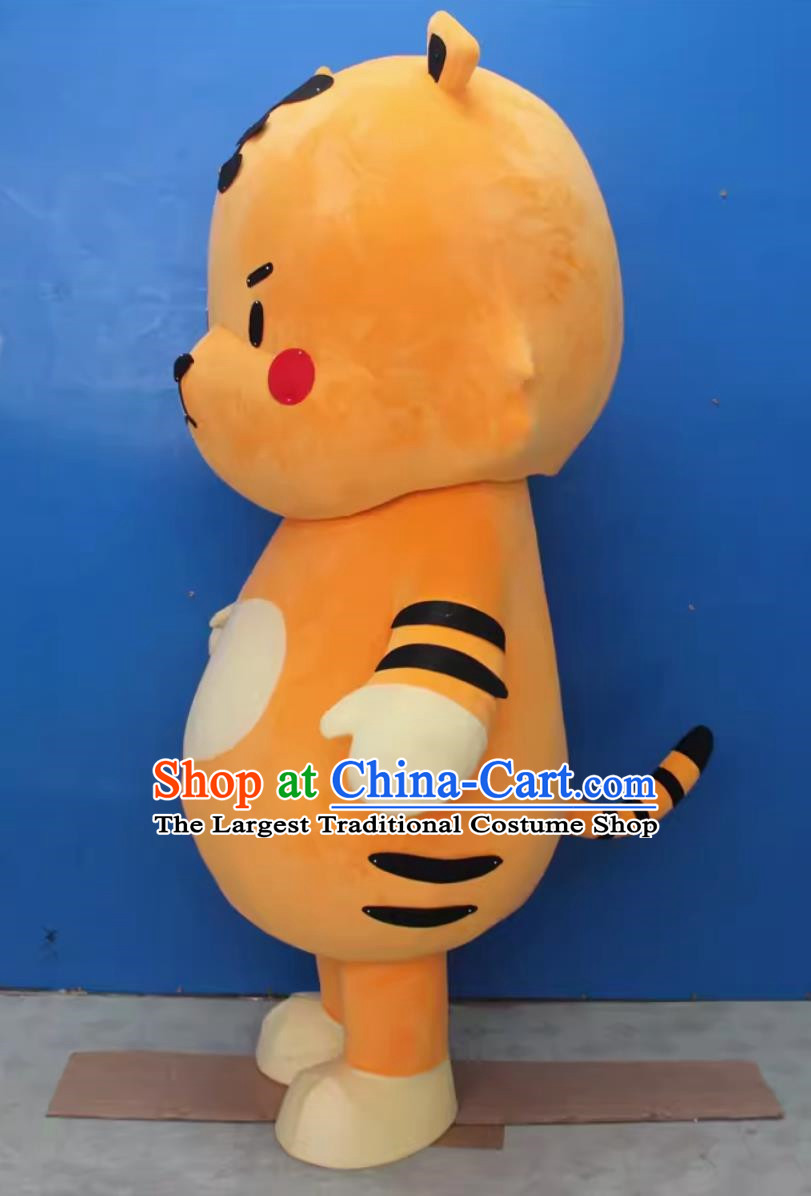 Cute Big Tiger Cartoon Doll Costume Adult Props Role Playing Year Of The Tiger Mascot Walking Doll Doll