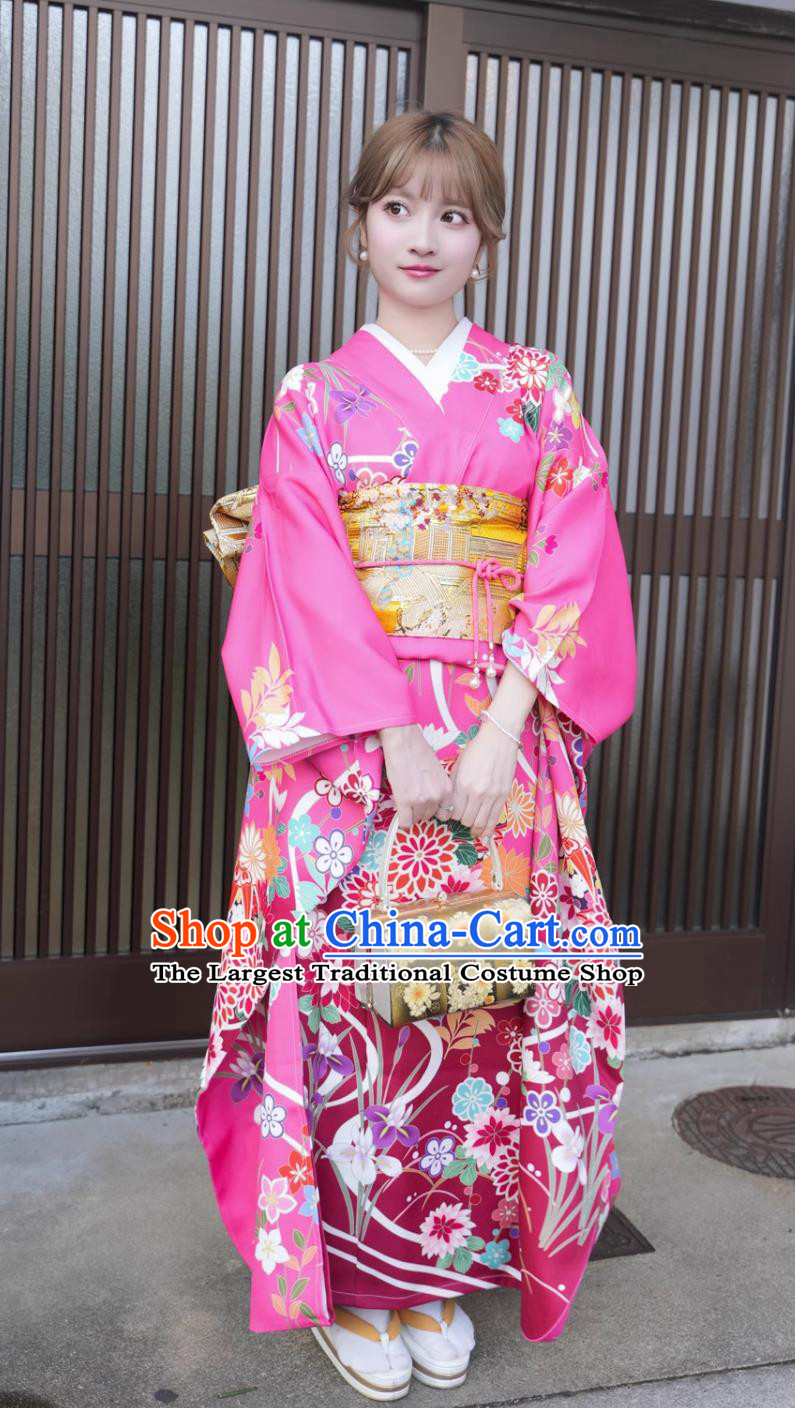 Japanese Traditional Kimono Ceremony Formal Dress Large Shocksleeves Costume