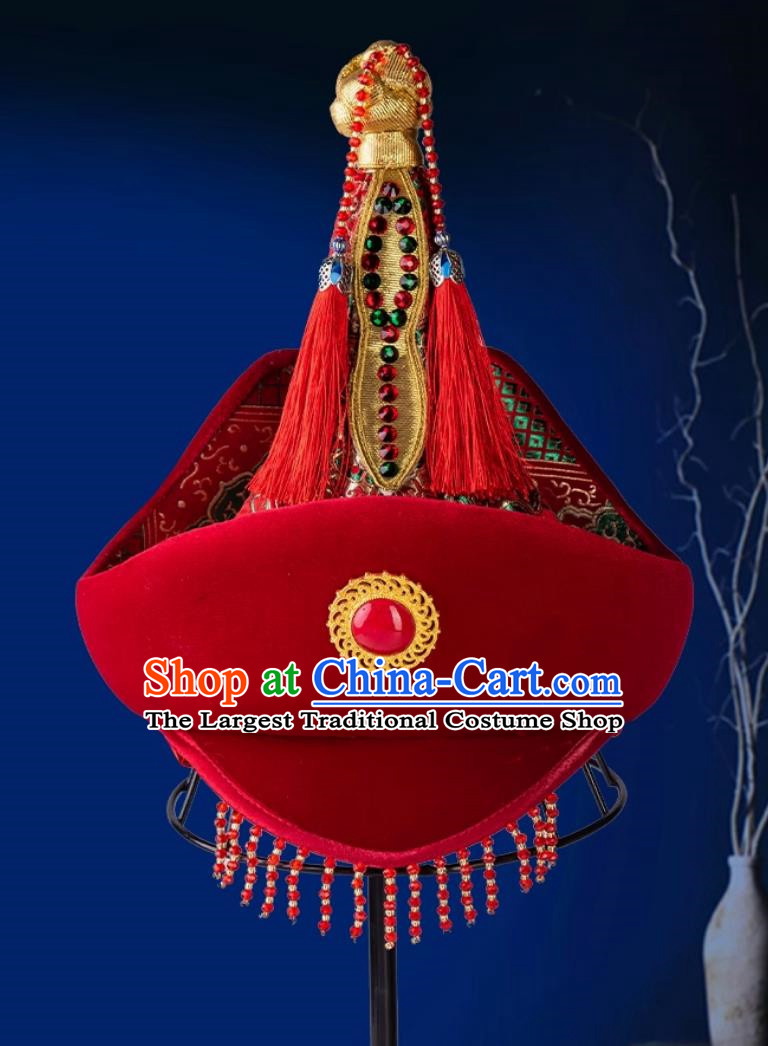 Mongolian Women Hats Exotic Headwear High End Ethnic Catwalk Hats