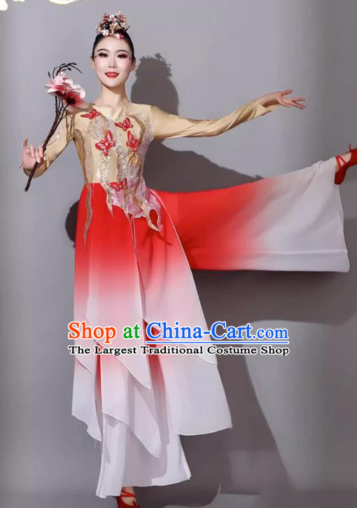 Wanjiang Classical Dance Performance Costume Female Fluent Chinese Dance Umbrella Dance Clothing Fan Dance Solo Dance Art Examination Dance Dress