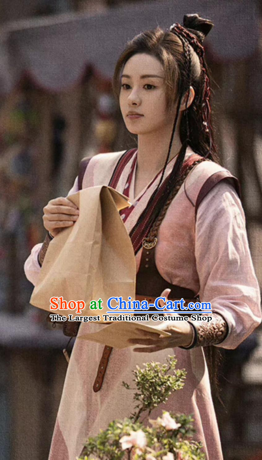 China Civilian Girl Clothing Chinese Ancient Swordswoman Costume TV Series Wonderland of Love Servant Lady Tao Zi Dress