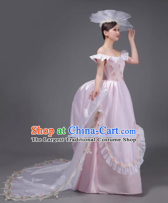 European Court Costume Royal Aristocrats Medieval Retro Princesses Taildress Runway Show Clothing