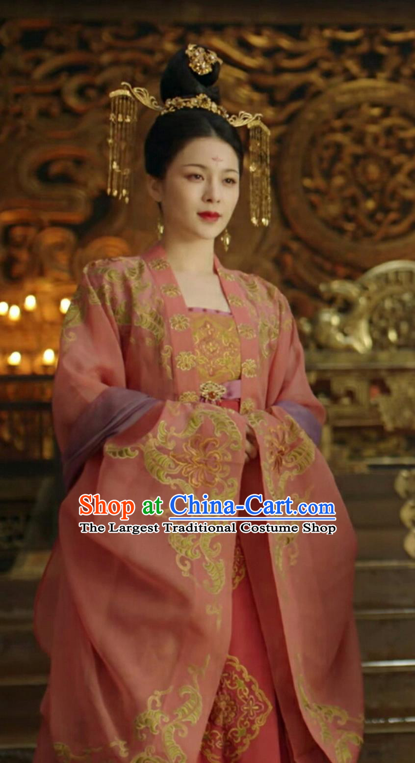 Ancient China Hanfu Chinese Traditional Tang Dynasty Empress Clothing TV Series The Promise of Chang An He Lan Ming Yu Dress