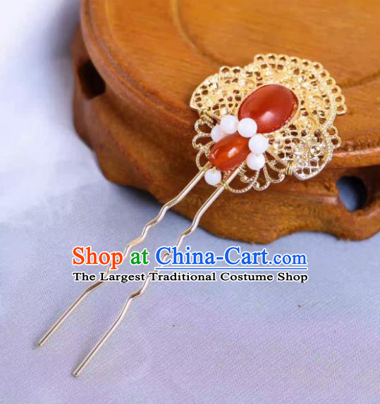 Handmade Tang Dynasty Hair Clip Traditional Chinese Hanfu Hair Jewelry China Ancient Princess Hairpin