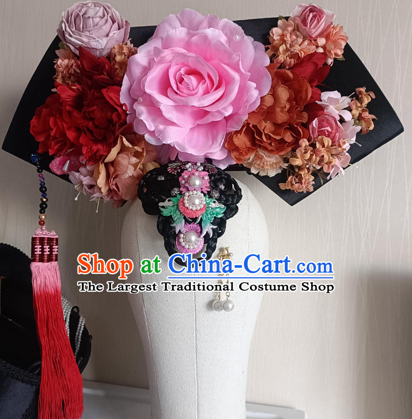 Chinese Qing Dynasty Imperial Consort Hair Accessories Empresses In The Palace Lady Qi Noble Consort Headdress Da Lachi Headpiece