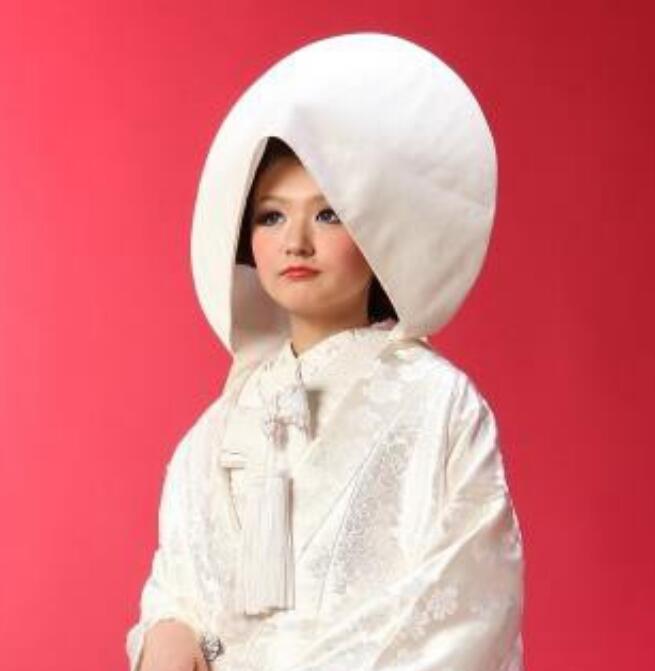 Handmade White Hat Japanese Bride Shiromuku Kimono Headpiece Japan Wedding Headwear
