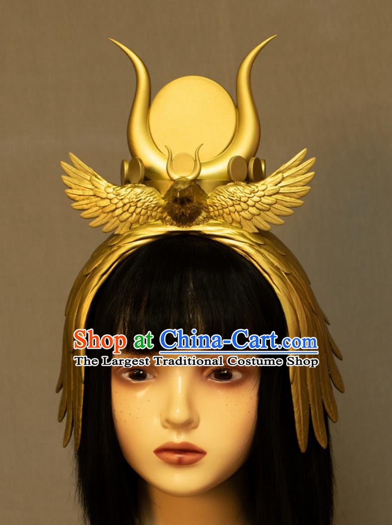 Egyptian Crown Handmade Sun Disk Crown Vintage Artifact Replica Cosplay Queen Headwear