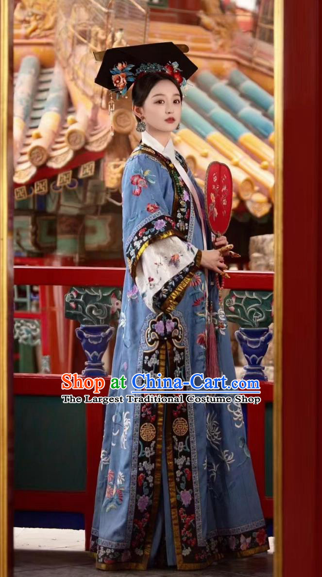 Forbidden City Princess Attire Chinese Qing Dynasty Imperial Consort Costume Traditional Manchu Woman Embroidery Qipao Dress