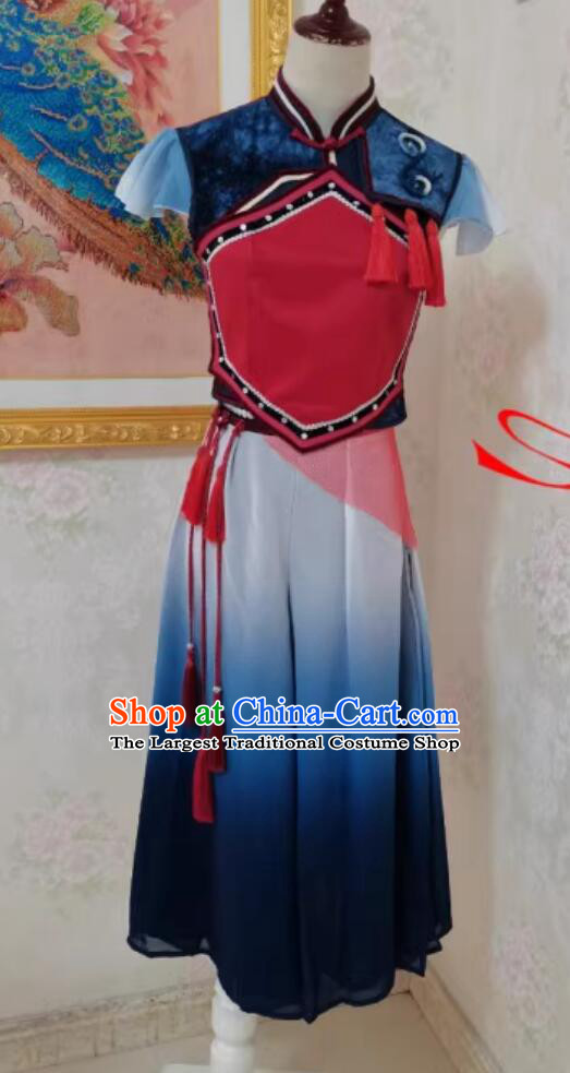 Lingnan Dance Performance Costume Ethnic Minority Performance Clothing Tanka Women Performance Outfit