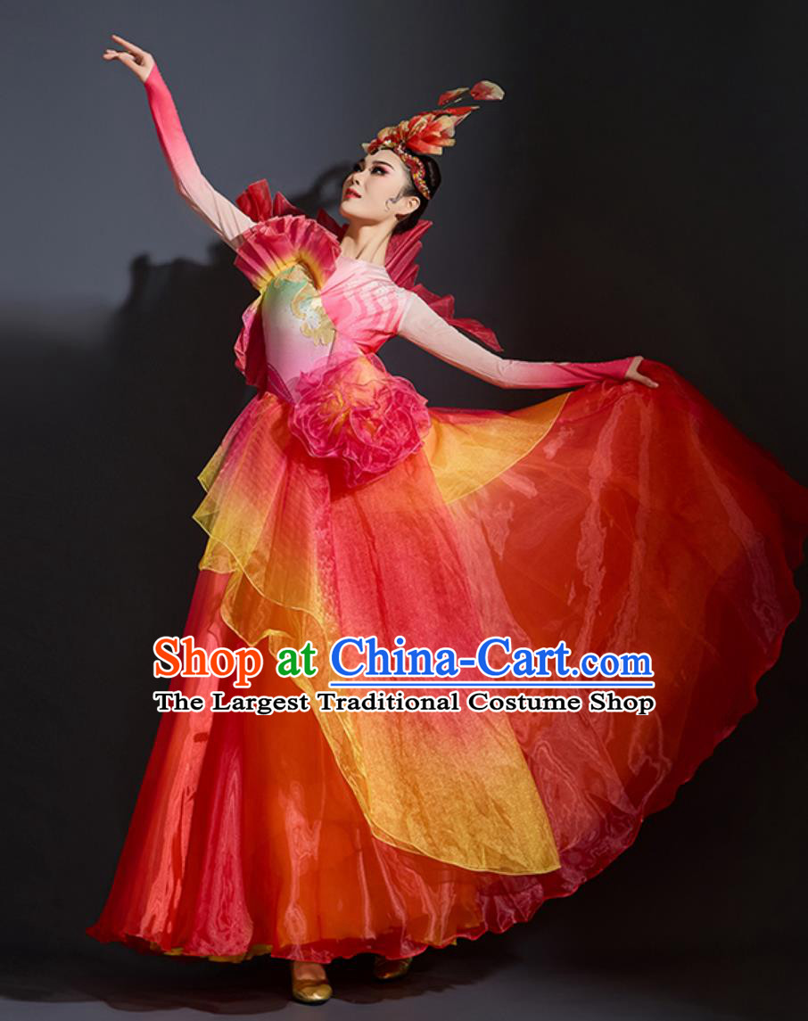 Opening Dance Dress Women Classical Performance Costume Phoenix Blossom Spring Festival Gala Stage Attire