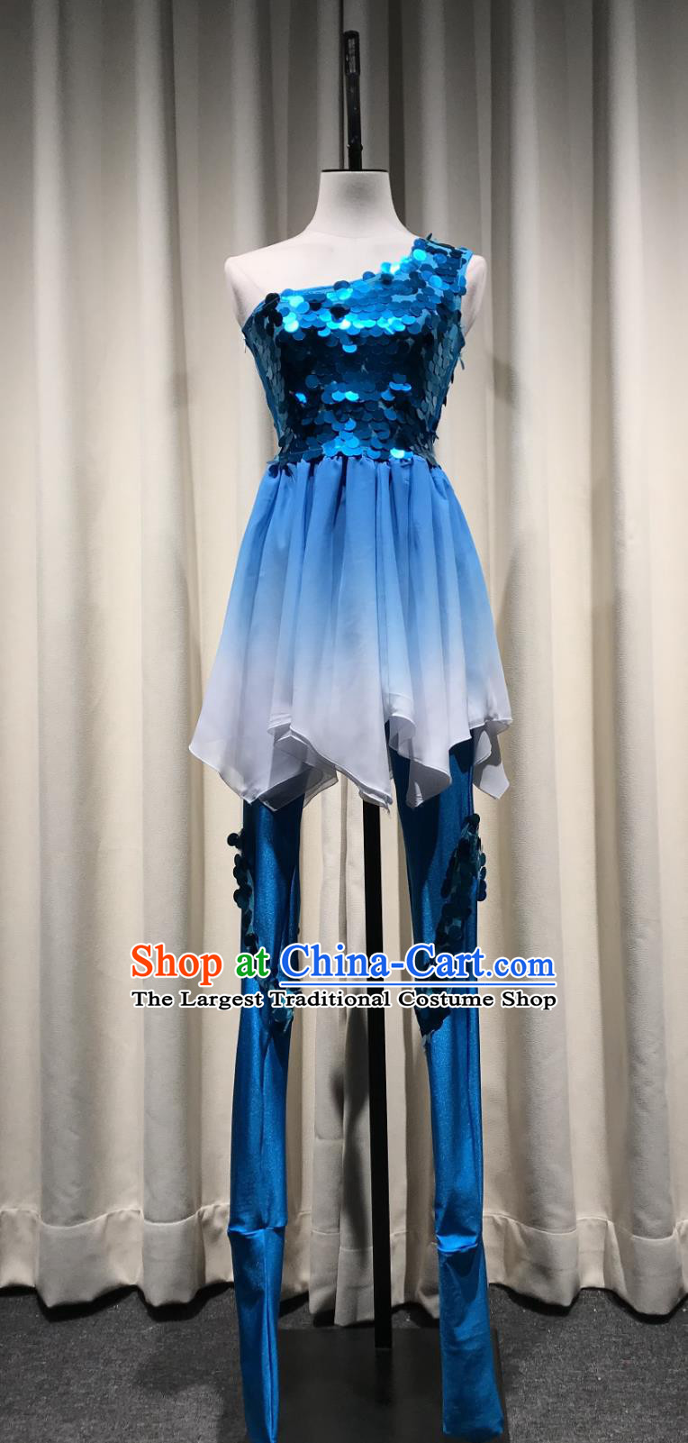 Jiji Fish Leaping Dance Dai Ethnic Performance Costume Fish Joy Song Mermaid Dress Women Stage Outfit